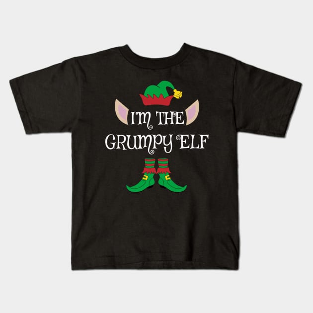 I'm The Grumpy Christmas XMas Elf Kids T-Shirt by Meteor77